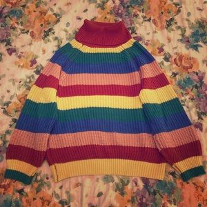 SOLDRainbow 🌈 turtleneck sweater 🌈 size small 🌈